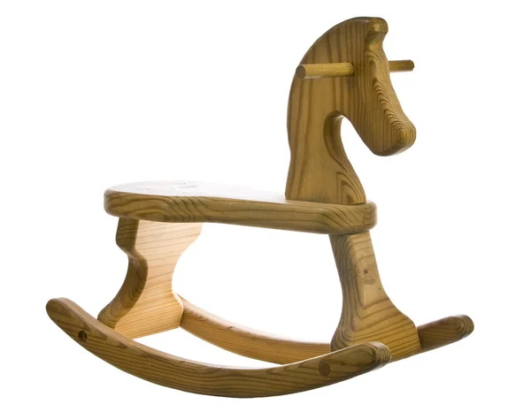 Деревянный качающийся конь — стоковое фото