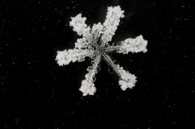 Soyut arkaplanda doğal kar taneleri