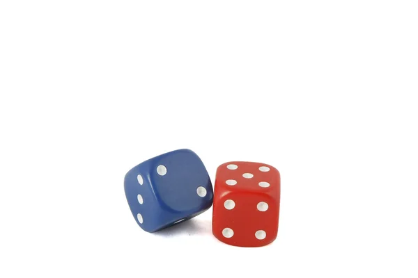 Two dices over white background — Stock Photo, Image