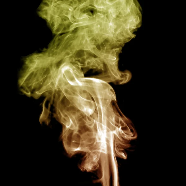 Humo abstracto aislado en negro —  Fotos de Stock