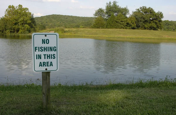 Sign No fishing — Stock Photo, Image