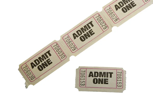 Vintage toegeven een tickets close-up — Stockfoto