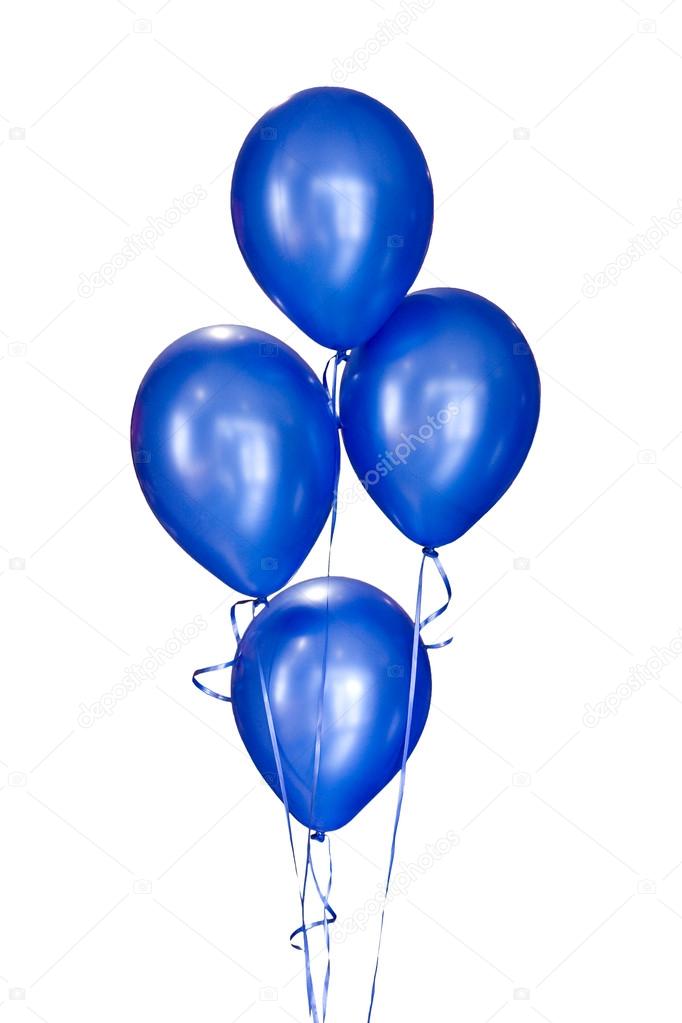 Group of blue balloons isolated on white Stock Photo by ©Funniefarm5 15536267