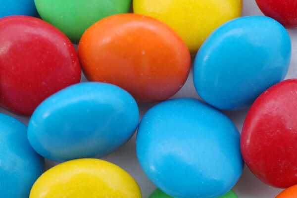 Colorful background of assorted Gumballs