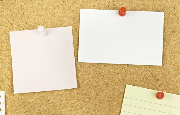 Cork board with paper — Stock Photo, Image