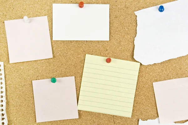 Cork board with paper — Stock Photo, Image