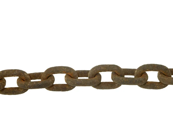 Rusty seamlessly chain isolated on white background Royalty Free Stock Photos