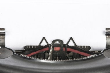 eski moda, vintage daktilo izole