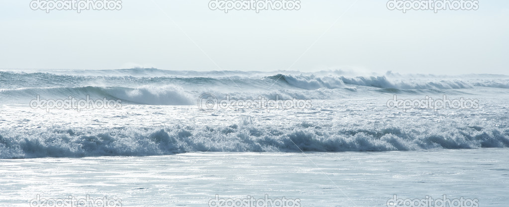 Crashing waves kuta beach bali indonesia