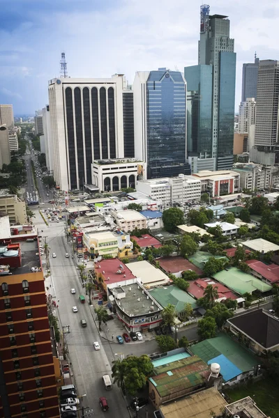 Makati avenue manila cityscpe Filippinerna — Stockfoto