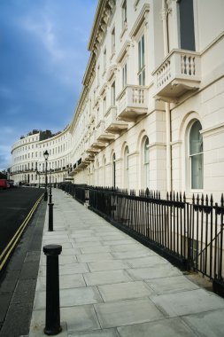 Regency houses brighton street england clipart