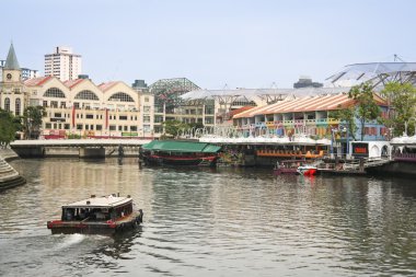 Clarke quay nehir Singapur şehir
