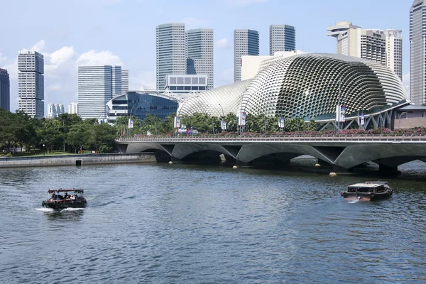 Singapore río explanada teatro — Foto de Stock