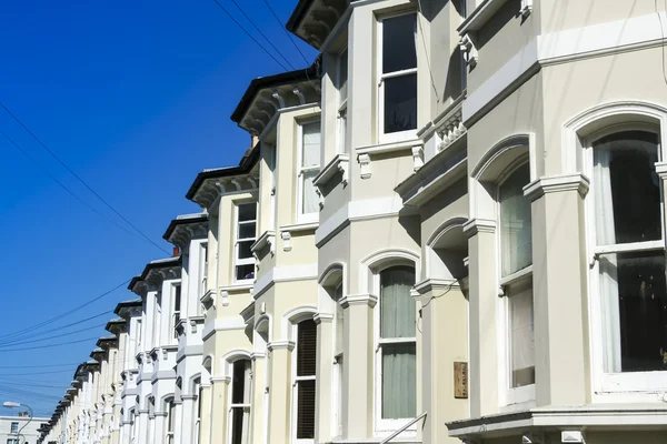Terraced houses brighton street england — Stock Photo, Image