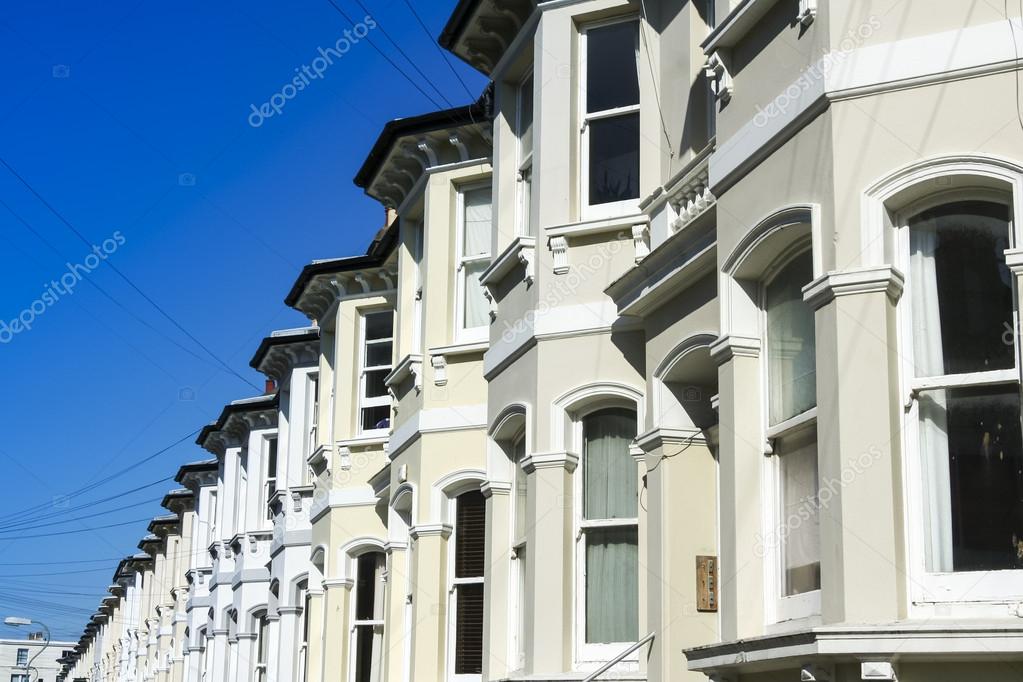 terraced houses brighton street england