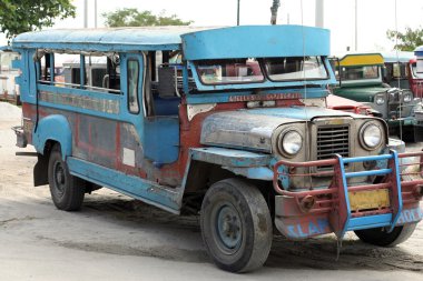 Battered Jeepney Angeles Philippines clipart