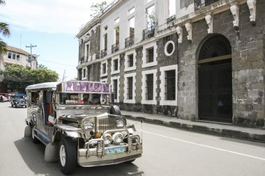 Intramuros jeepney manila philippines clipart