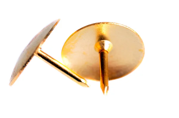 黄金のピンの鋲 — ストック写真