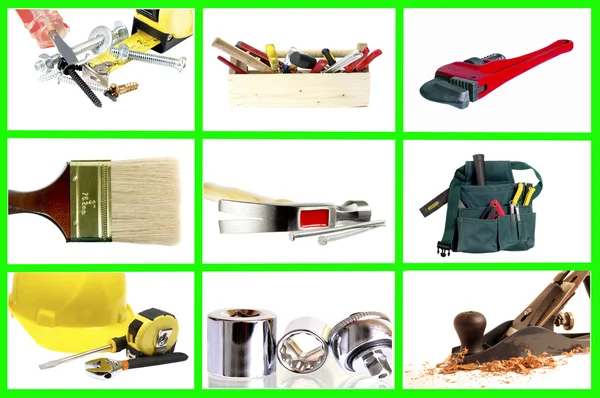 Hand Tool Collage — Stock Photo, Image