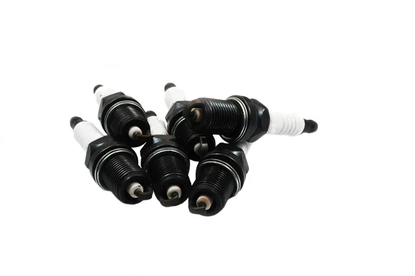 Sparkplugs on white — Stock Photo, Image