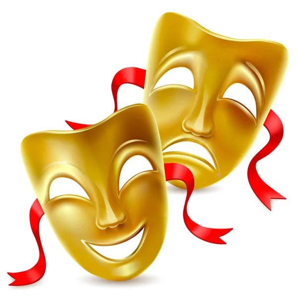 Theatermasken Vereinzelt Maschen Ausschnitt Maskiert Maschen Ausschnittmaske Vektorgrafiken