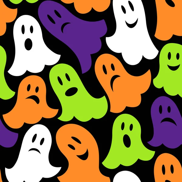 Halloween Themed Seamless Backgrounds Can Repeated Scaled Any Size — Stock Vector