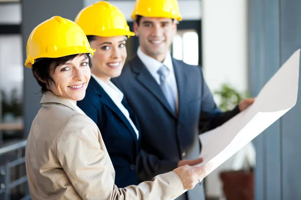 Grupo de gerentes de construção profissional — Fotografia de Stock