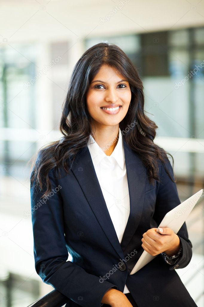 Asian businesswoman with tablet computer