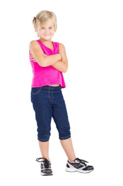 Stüdyo portre sevimli küçük kız