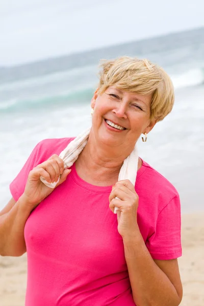 Happy senior woman fitness — Stock Photo, Image