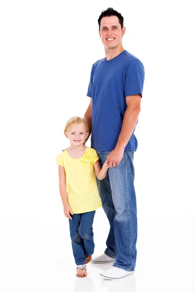 Feliz padre e hija de cuerpo entero retrato — Foto de Stock