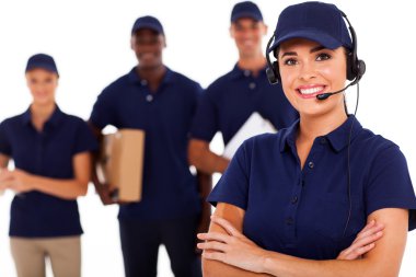 professional courier service despatcher and staff