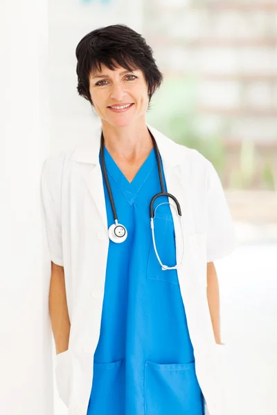 Beautiful female middle aged doctor — Stock Photo, Image
