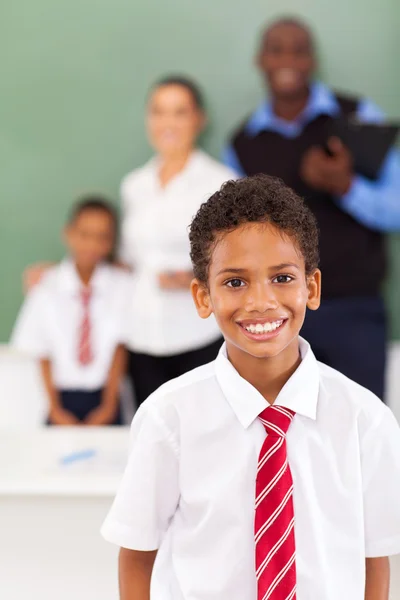 School boy in a classroom Royalty Free Stock Photos