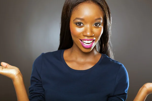 African woman looking surprised — Stock Photo, Image