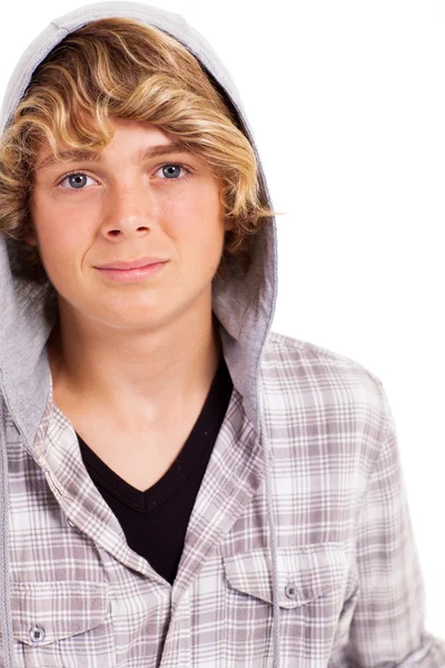 Cute blond teenager boy — Stock Photo, Image