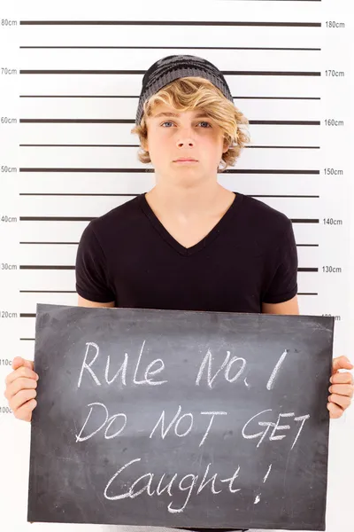 Teen boy mug shot — Stock Photo, Image