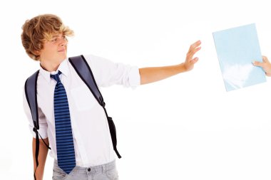Teen boy çöp çalışmak için