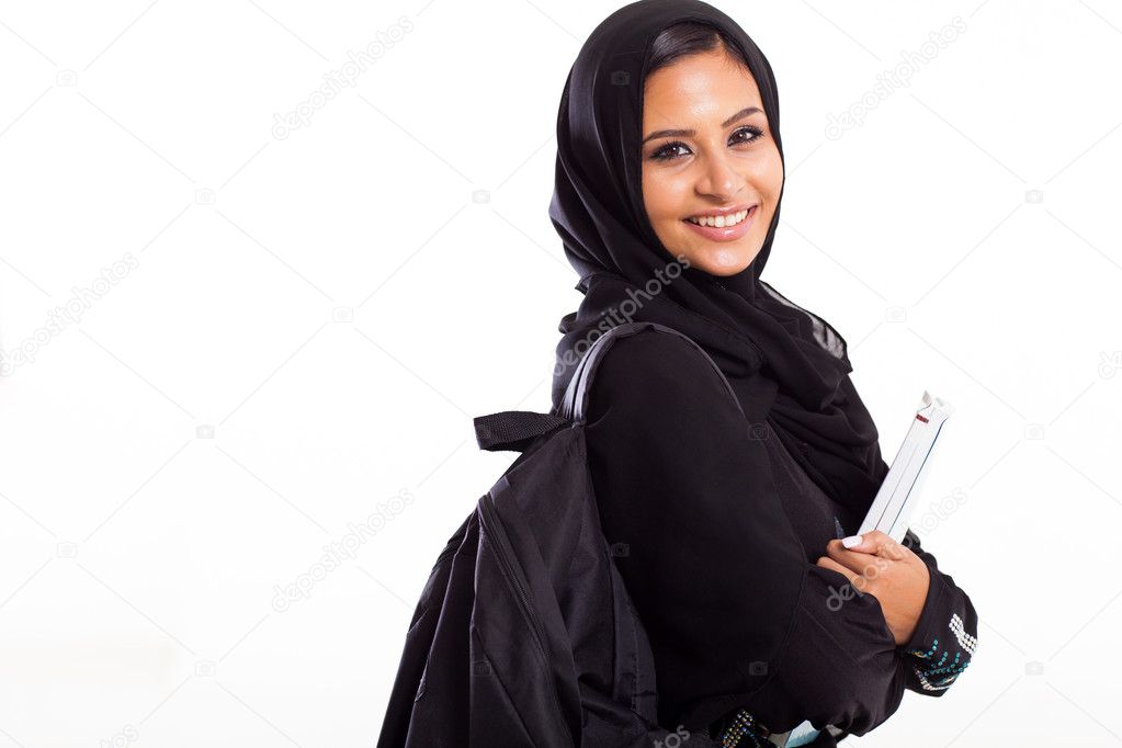 female Arabic college student
