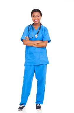 african american female intern nurse
