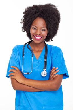 Afro Amerikalı kadın hemşire