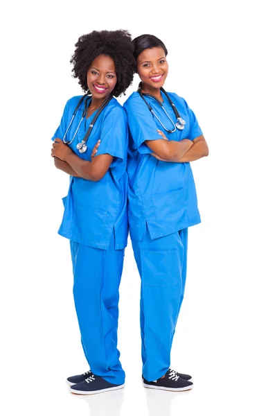 Jovens médicos estagiários negros — Fotografia de Stock