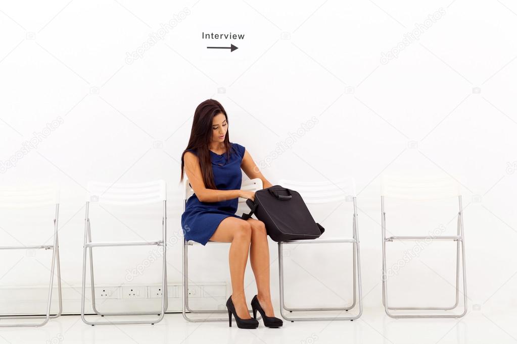 business woman waiting for job interview