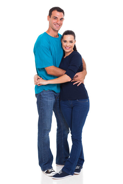 счастливая пара изолированы на белом фоне
