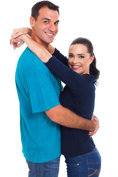 Husband and wife hugging — Stock Photo, Image