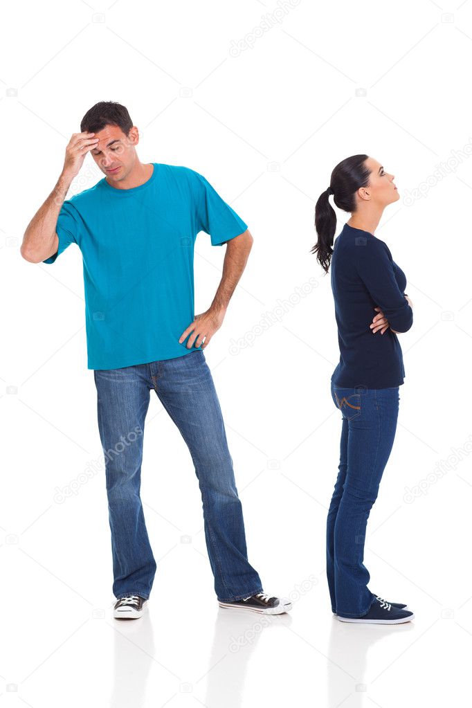 husband and wife arguing