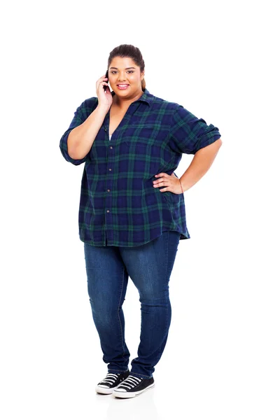 Young teenage girl talking on cell phone — Stock Photo, Image