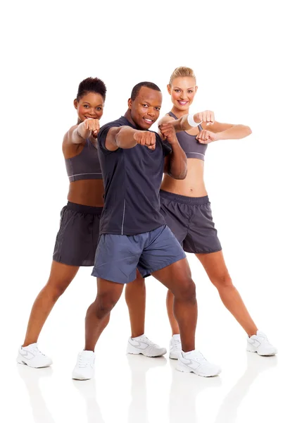 Group of fit young adult working out — Stock Photo, Image