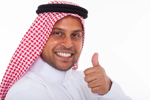 Arabic man giving thumb up — Stock Photo, Image