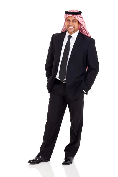 Middle eastern businessman wearing black suit — Stock Photo, Image